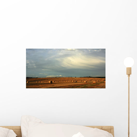 County Cork, Ireland, Hay Bales After The Harvest Near Mallow Wall Mural