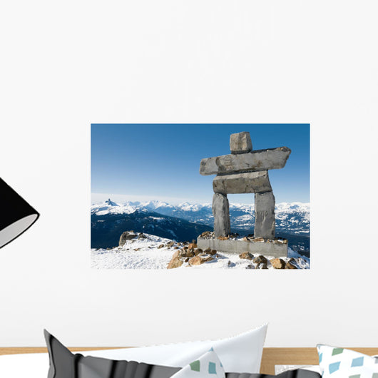 Inukshuk at the top of Whistler Mountain, site of 2010 Winter Ol Wall Mural
