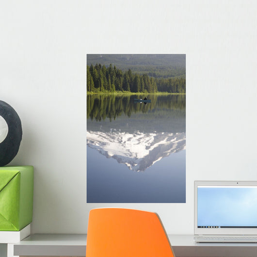 Mt Hood Reflecting In Trillium Lake Wall Mural