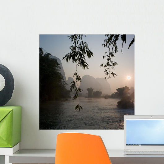 Lake In Mountain Area Wall Mural