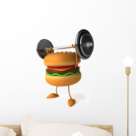Strong Hamburger Wall Decal