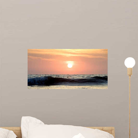 Ocean Wave At Sunset, Puerto Vallarta, Mexico Wall Mural