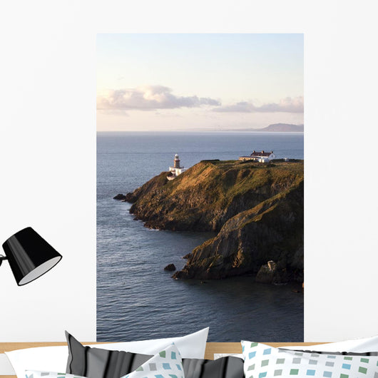 A Lighthouse On A Hill Wall Mural