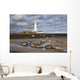 Lighthouse, Northumberland, England Wall Mural
