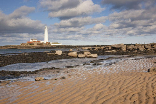 Lighthouse, Northumberland, England Wall Mural