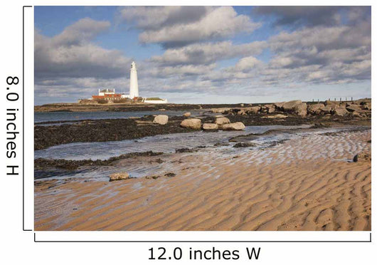 Lighthouse, Northumberland, England Wall Mural
