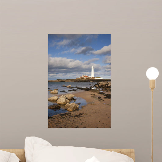 Lighthouse, Northhumberland, England Wall Mural