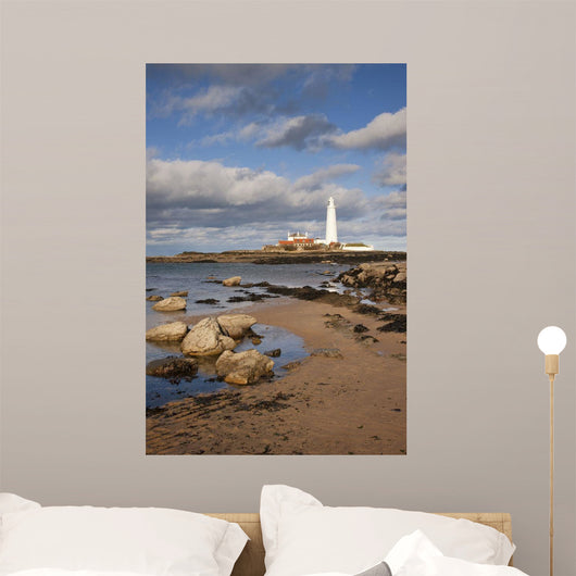 Lighthouse, Northhumberland, England Wall Mural