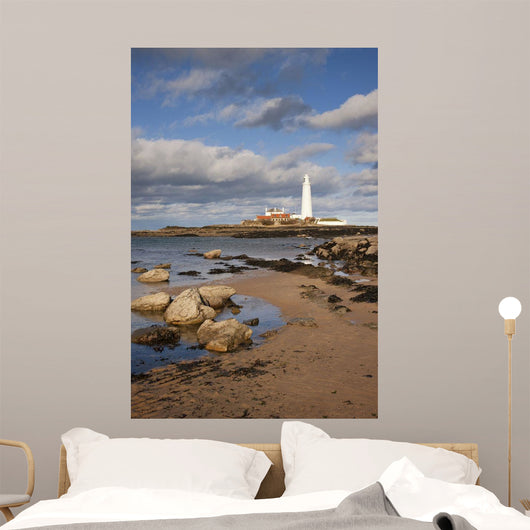 Lighthouse, Northhumberland, England Wall Mural