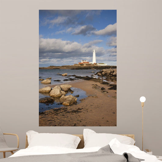 Lighthouse, Northhumberland, England Wall Mural