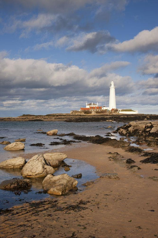 Lighthouse, Northhumberland, England Wall Mural