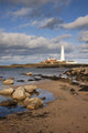 Lighthouse, Northhumberland, England Wall Mural
