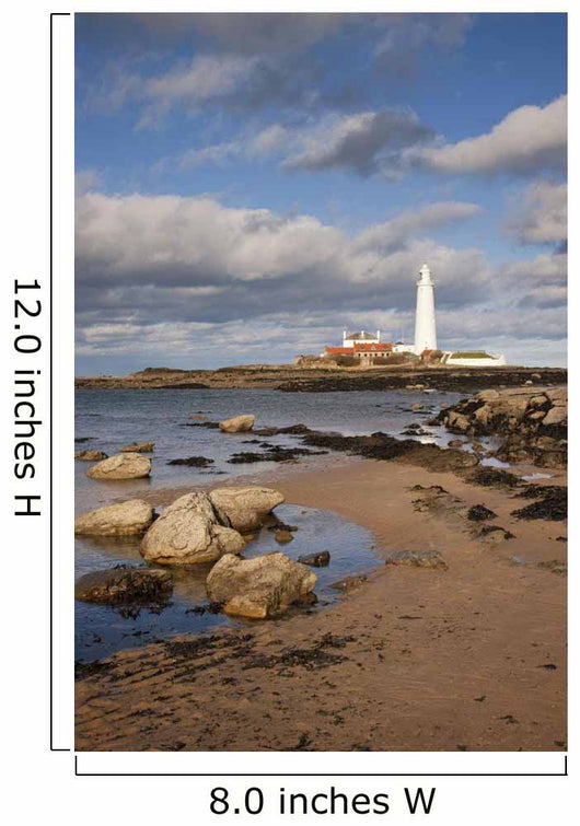 Lighthouse, Northhumberland, England Wall Mural