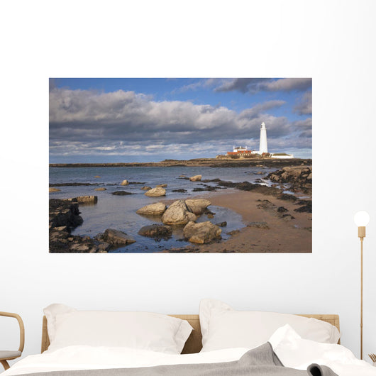 Lighthouse Scenic, Northumberland, England Wall Mural
