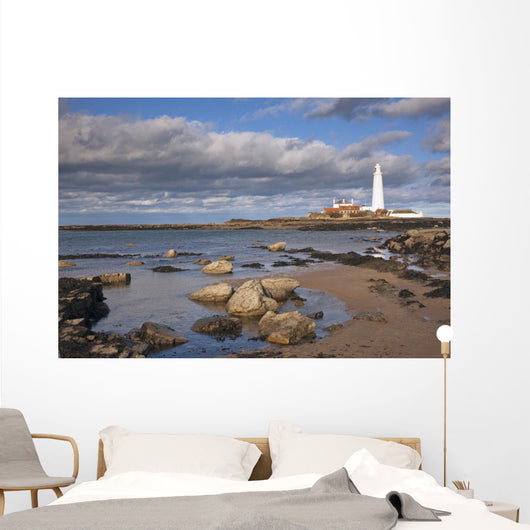 Lighthouse Scenic, Northumberland, England Wall Mural