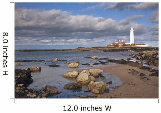 Lighthouse Scenic, Northumberland, England Wall Mural