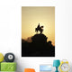 Silhouette Of Statue Of Kaiser Wilhelm I Wall Mural