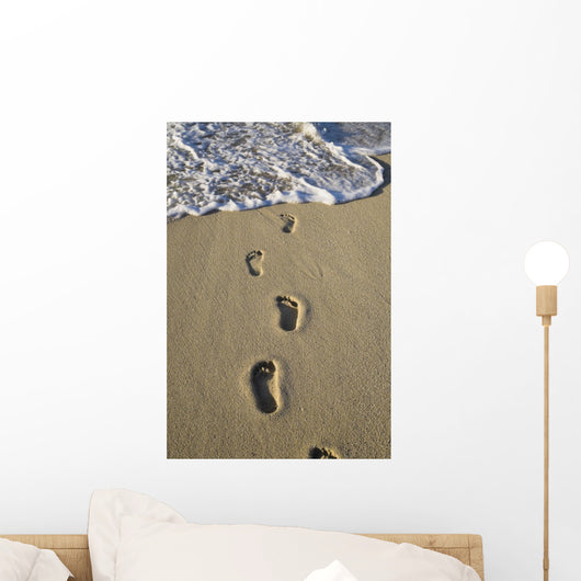 Footprints In The Sand Wall Mural