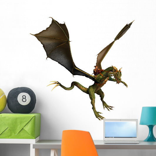 Dragon Landing Wall Decal