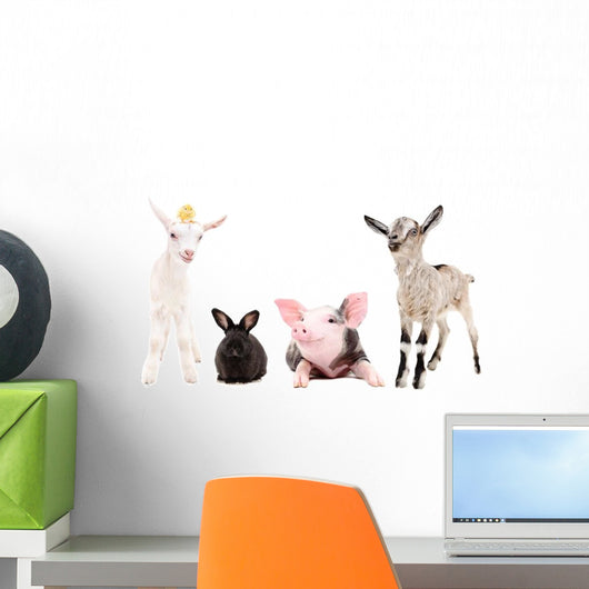 Funny Farm Animals Together Wall Decal Sticker Set