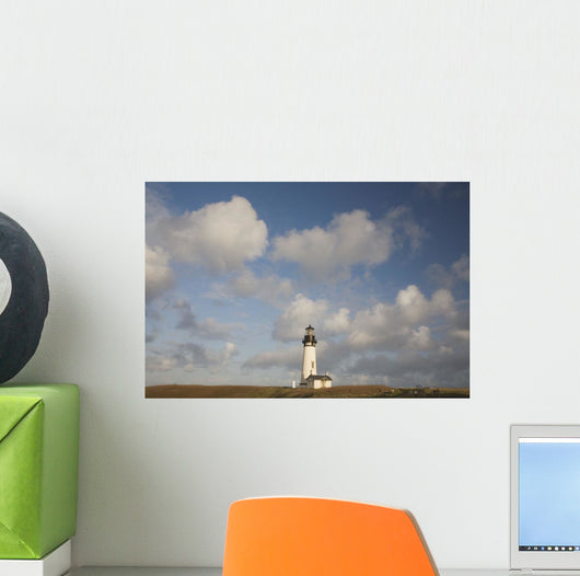 Lighthouse With Cloudy Backdrop Wall Mural