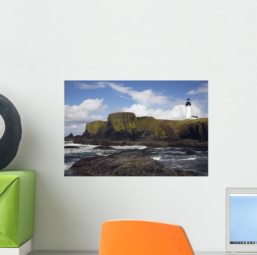 Lighthouse On Coastal Cliff Wall Mural
