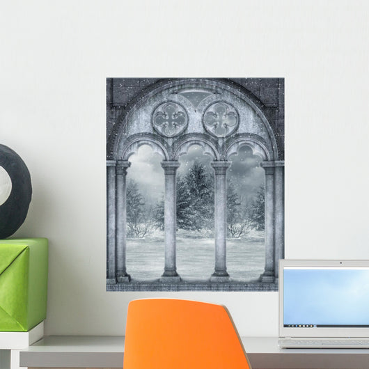 Gothic Winter Scenery Wall Mural