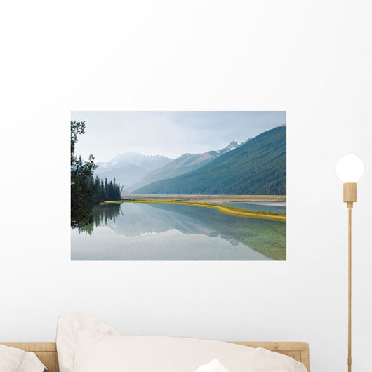 Canadian Rockies Reflected In Beauty Creek Wall Mural