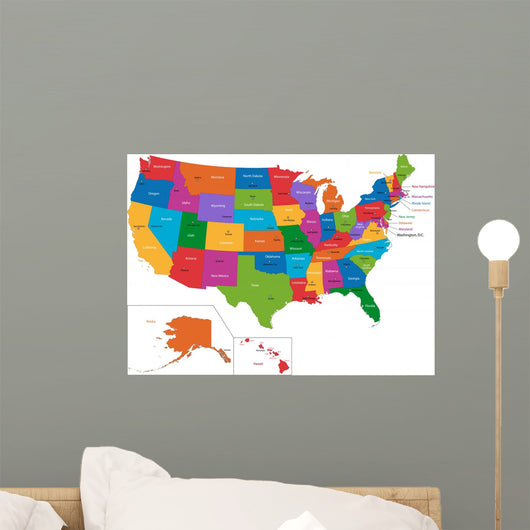 Usa Map Wall Mural
