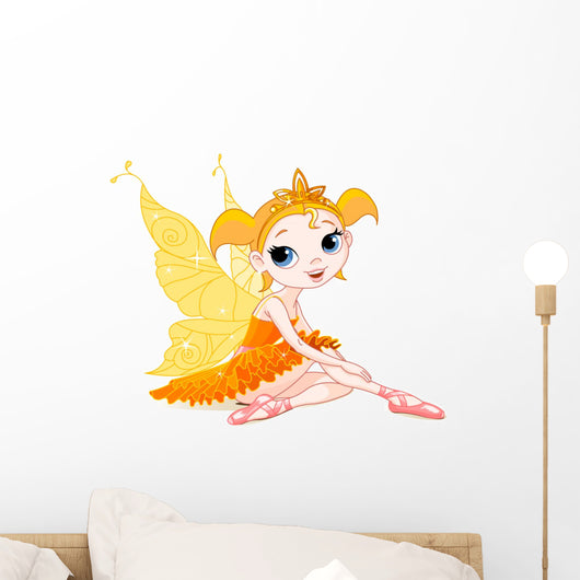 Little Orange Fairy Ballerina Wall Decal