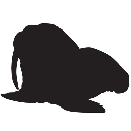 Walrus Front Silhouette Vector Graphics Wall Decal