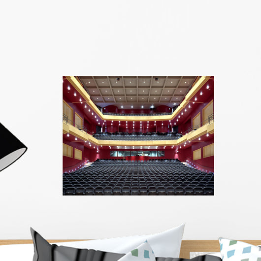 Empty Red Theater Seating Wall Mural