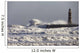 Waves Crashing Against A Pier With A Lighthouse Wall Mural