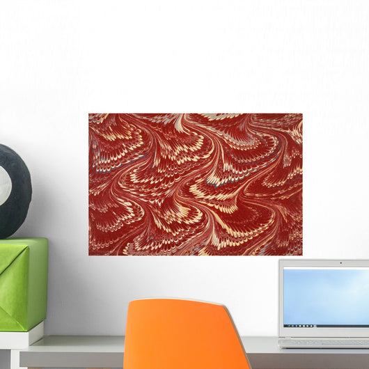 Decorative Endpaper From A Nineteenth Century Book Wall Mural
