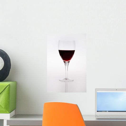 A Wine Glass With Red Wine Wall Mural