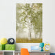 Birch Trees In The Fog Wall Mural