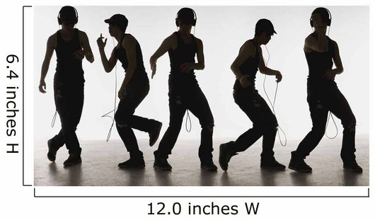 Composite Image Of A Boy Dancing With Headphones Wall Mural