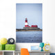 Longstone Lighthouse And Guillemot In The Water Wall Mural