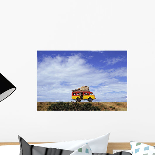Minibus Driving Along Highway 1 Wall Mural