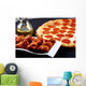 pepperoni pizza and chicken wings combo Wall Mural