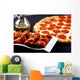 pepperoni pizza and chicken wings combo Wall Mural