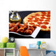 pepperoni pizza and chicken wings combo Wall Mural