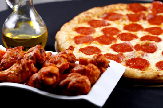 pepperoni pizza and chicken wings combo Wall Mural