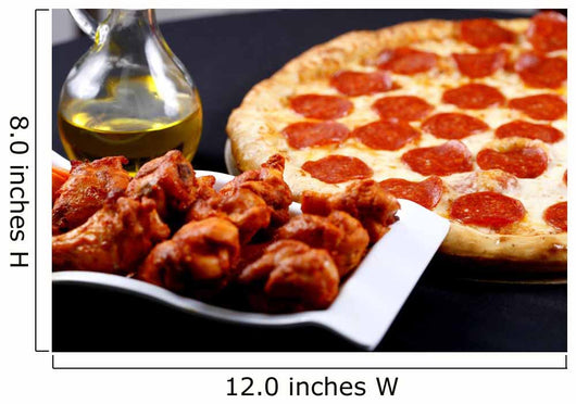 pepperoni pizza and chicken wings combo Wall Mural