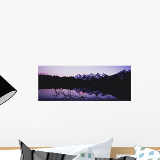 Mountains And Lake At Icefields Parkway Wall Mural