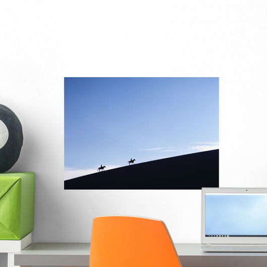 Horse Riders At Dusk On A Sand Dune Wall Mural