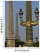 Eiffel Tower And Street Lights Wall Mural