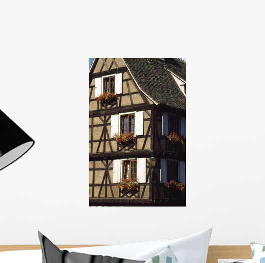 Exterior Of Traditional House In Strasbourg, Petit France Wall Mural