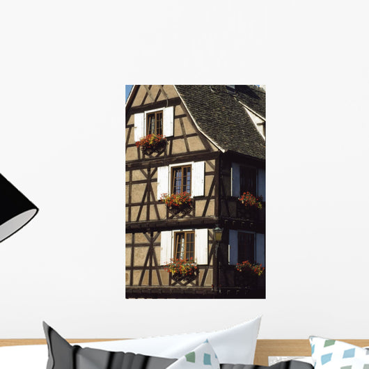Exterior Of Traditional House In Strasbourg, Petit France Wall Mural