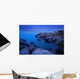 Small Lighthouse And House At Dusk Wall Mural